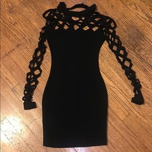 Long sleeve black dress